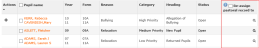 Transfer of Ownership grid with Re-assign pastoral record to column highlighted