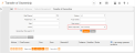 The Transfer of Ownership screen with 'Add Visibility' selected in the Action required field