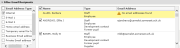 Filter Email Recipients section