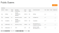 Example Public Exams page