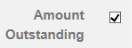 Amount Outstanding check box