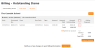 Billing - Outstanding Items tab with example data