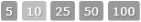 Five grey boxes with white numbers in