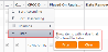 Drop list showing filter options for columns containing check boxes